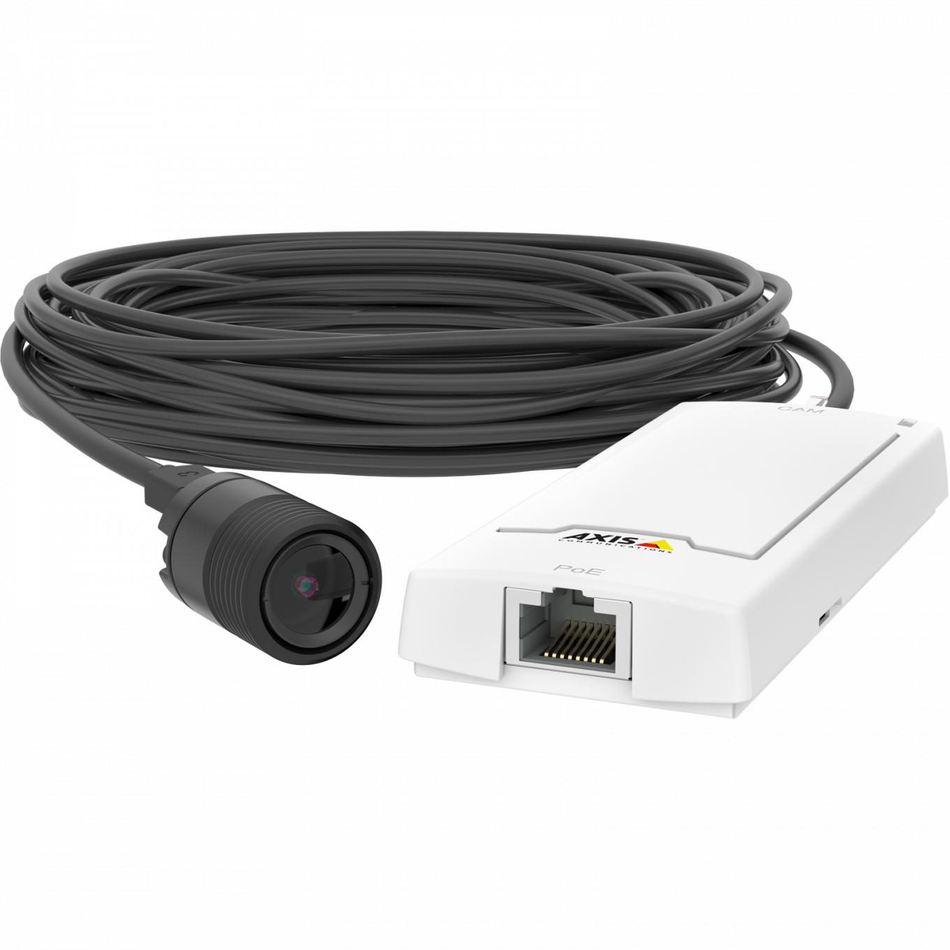 AXIS P1245 Network Camera는 Axis Zipstram 기술을 탑재하고 있습니다. 이 제품은 왼쪽 각도에서 본 것입니다. 