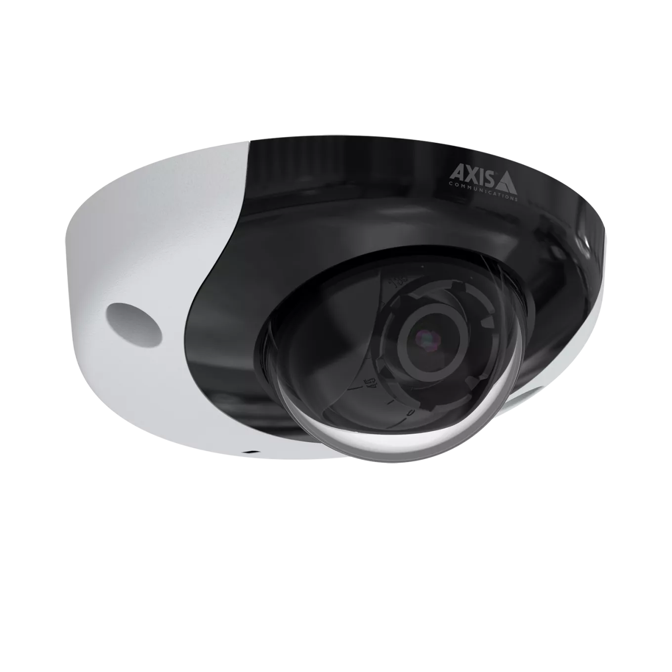 AXIS P3935-LR is a robust, vandal-resistant IP camera. The product is viewed from its right angle.