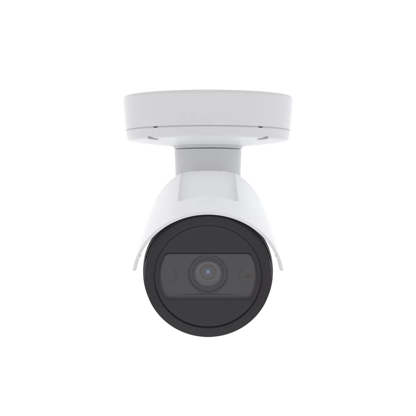 AXIS P1455-LE is an outdoor-ready fixed bullet IP camera with Lightfinder and Forensic WDR. The camera is viewed from its front.