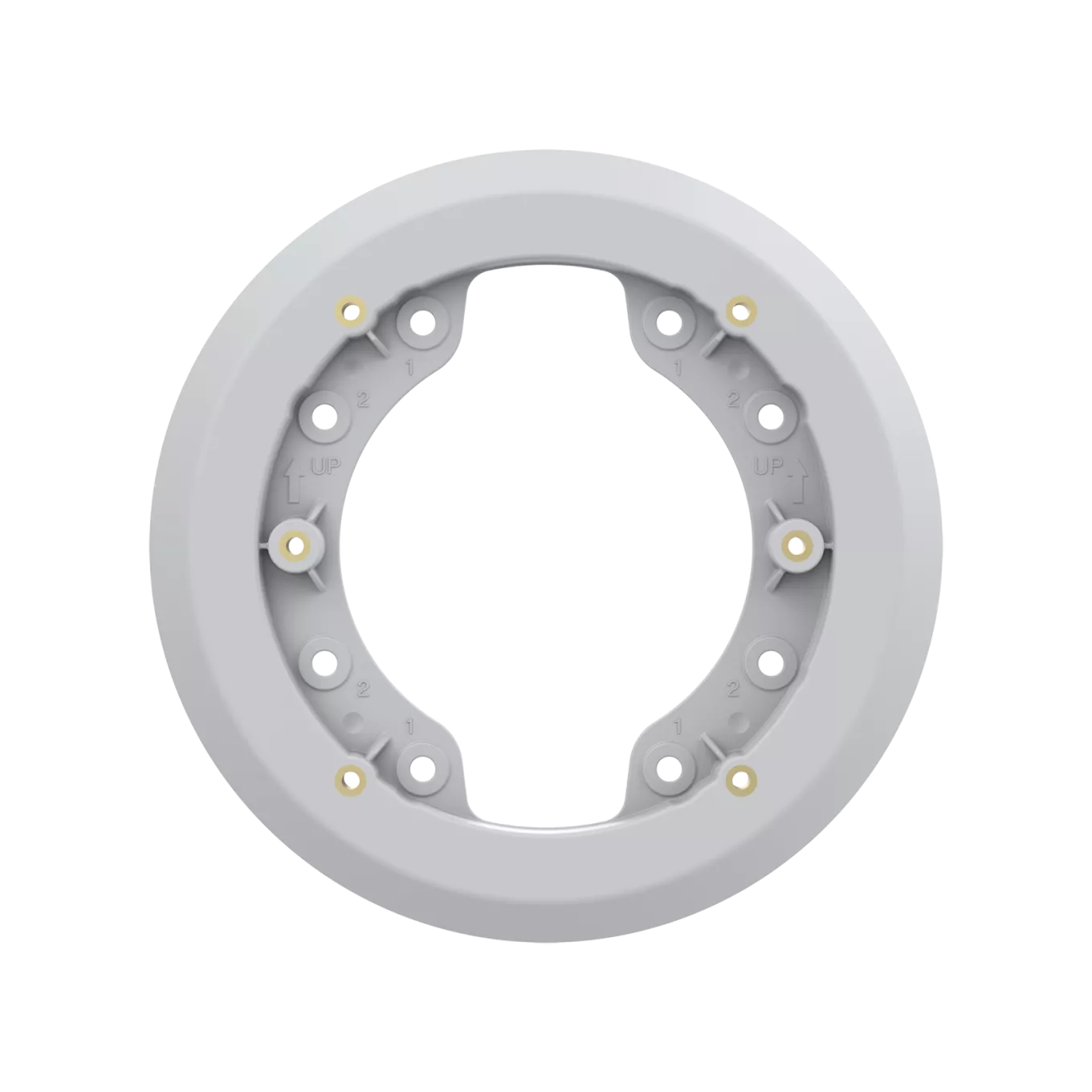 Accessoire blanc AXIS TP1601 Adapter Plate, vu de face.