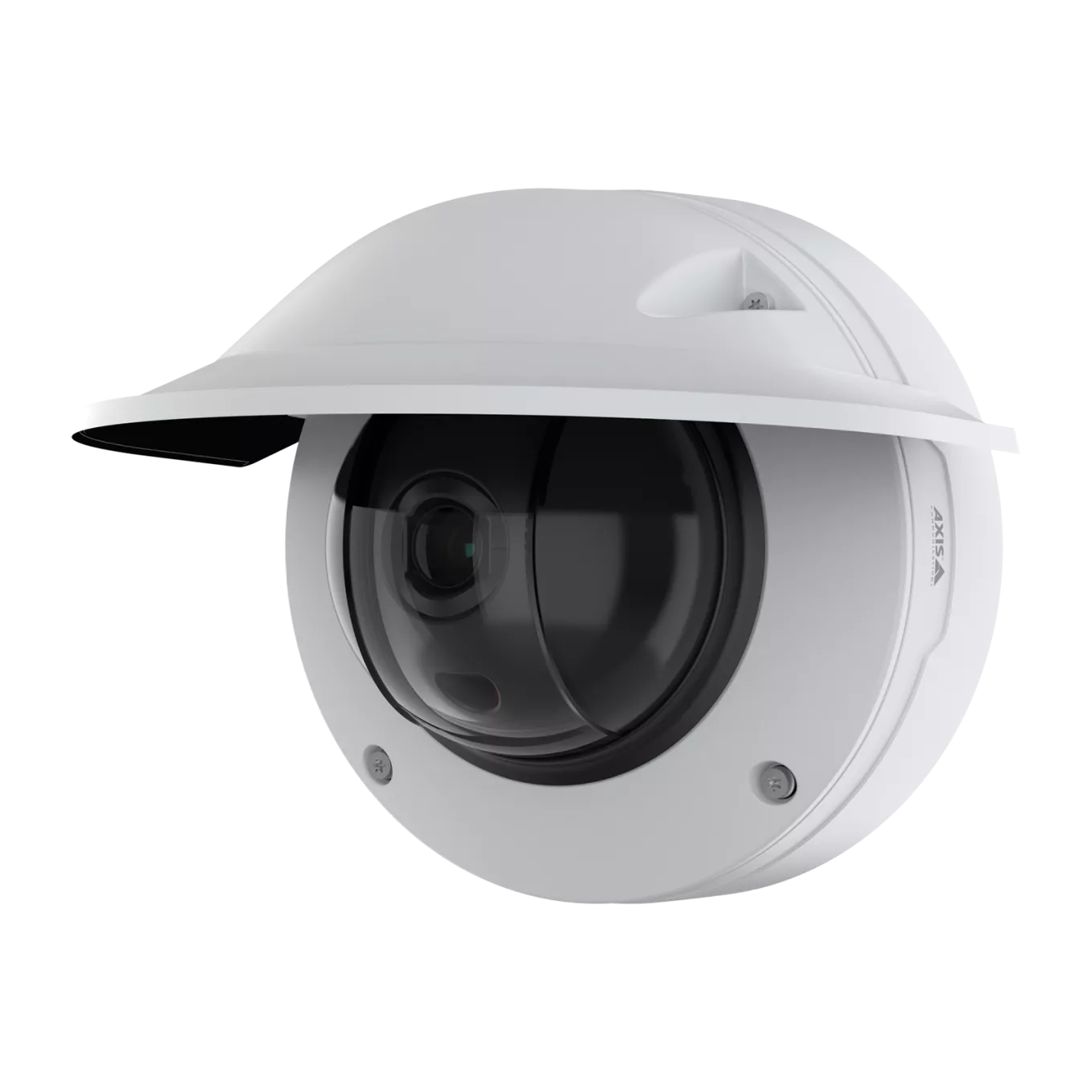 AXIS Q3536-LVE Dome Camera avec protection étanche, vue depuis son angle gauche