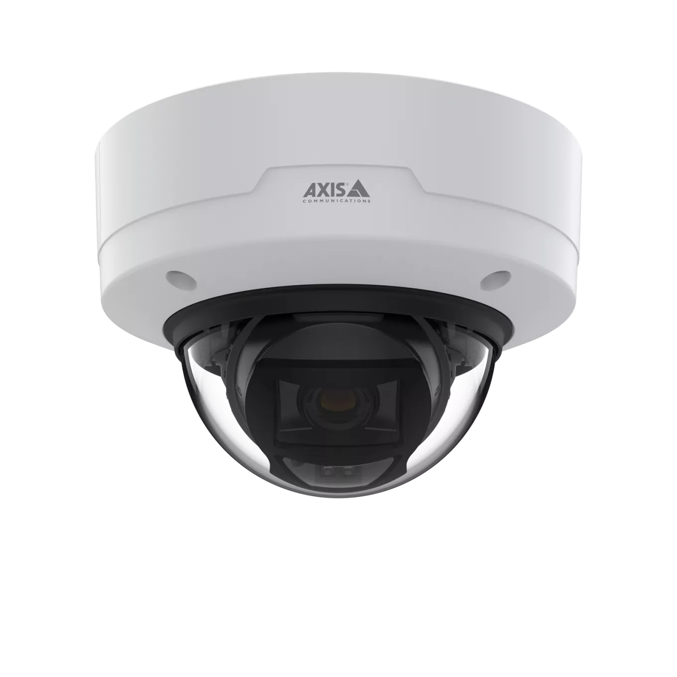 AXIS P3265-LVE Dome Camera zamontowana na suficie — widok z przodu