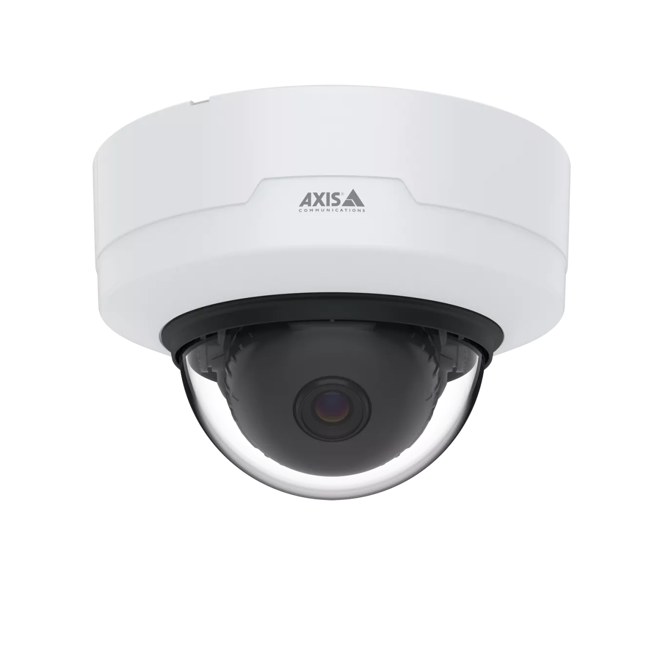 AXIS P3265-V Dome camera mounted in ceiling from right