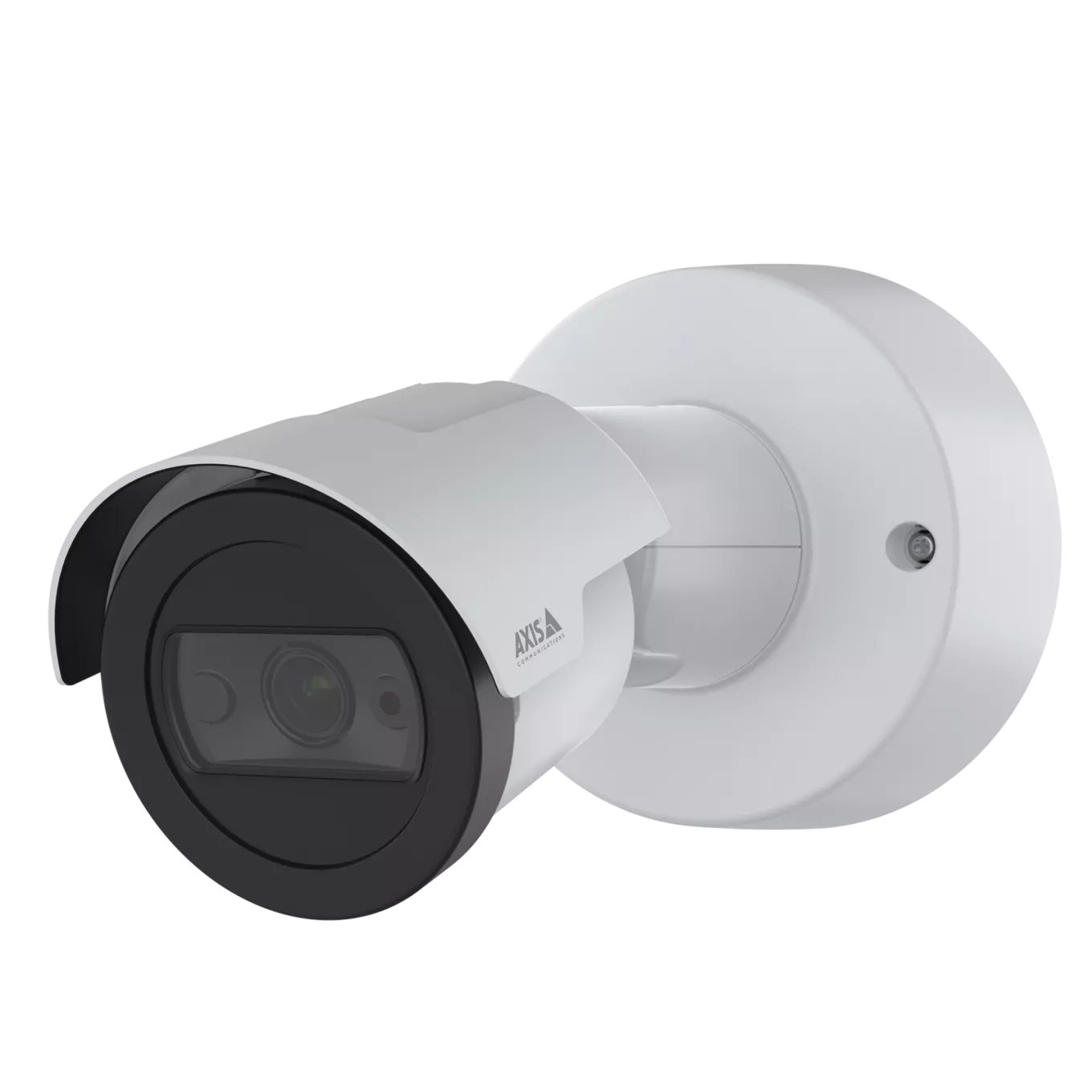 AXIS M2035-LE Bullet Camera blanca, desde su ángulo izquierdo