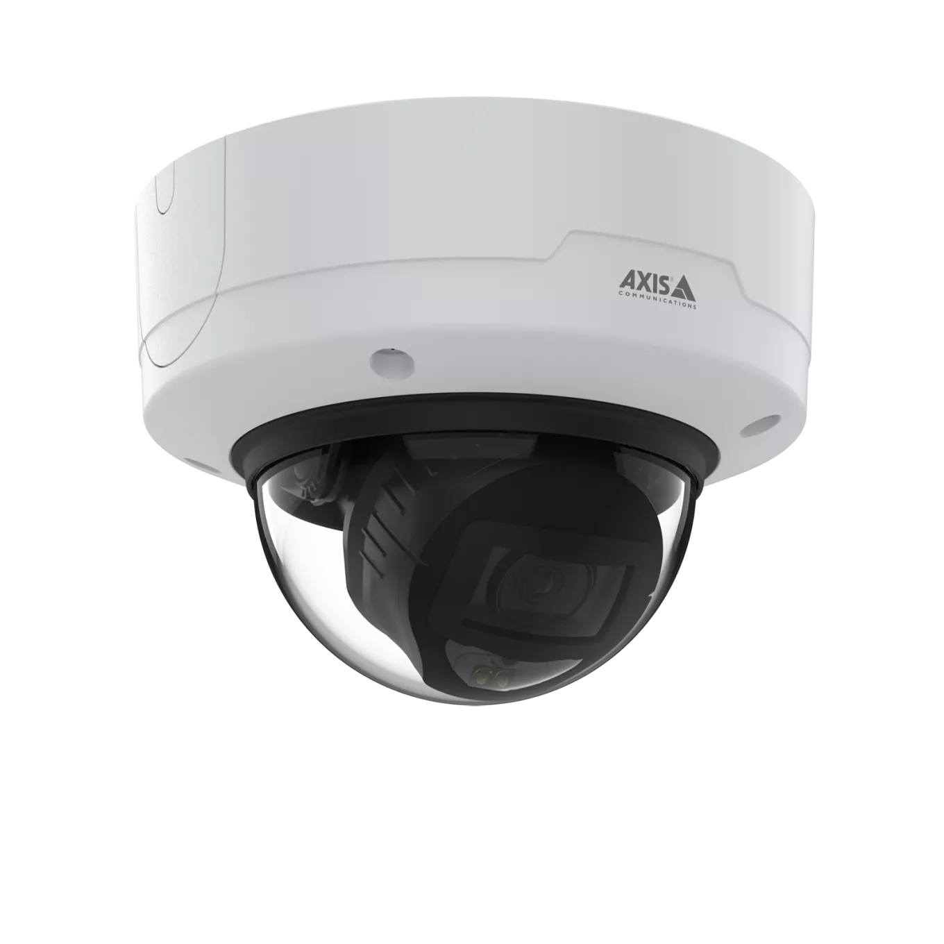 천장에 장착된 AXIS P3267-LV Dome Camera, 오른쪽에서 본 모습