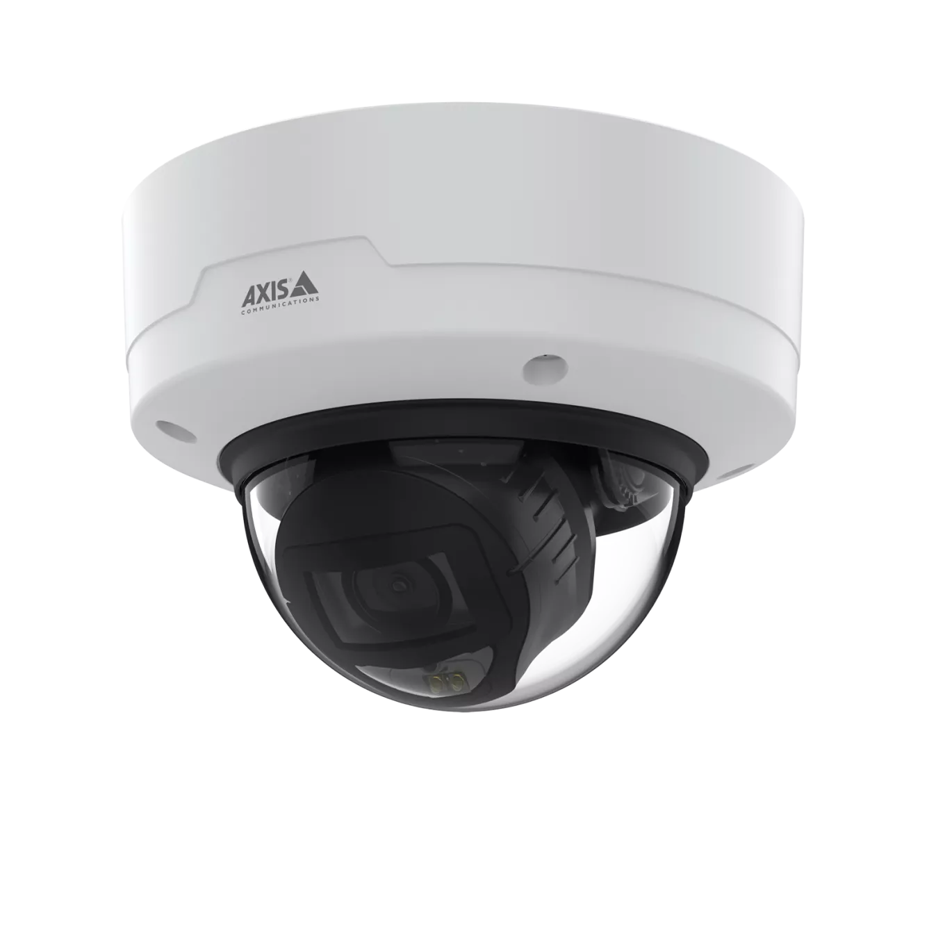 天井に取り付けられたAXIS P3268-LV Dome Camera、左から見た図