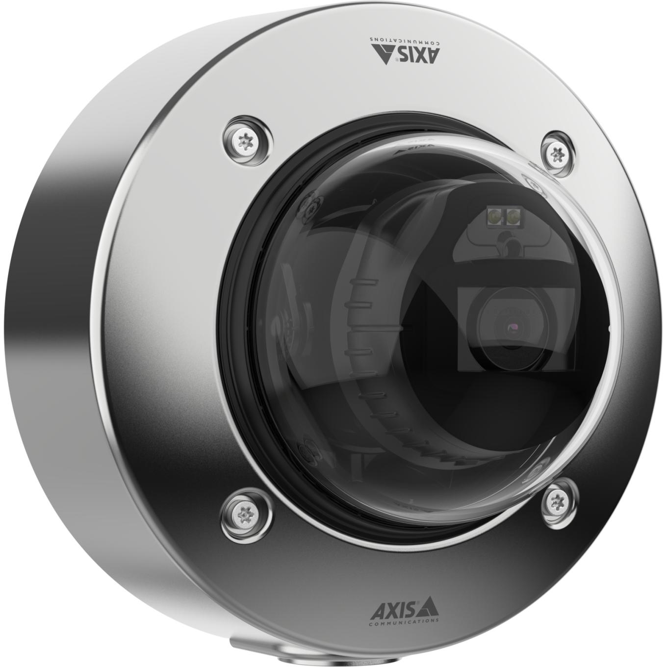 벽면에 장착된 AXIS P3268-SLVE Stainless steel Dome Camera, 오른쪽 각도에서 본 모습